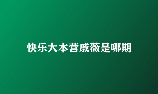 快乐大本营戚薇是哪期