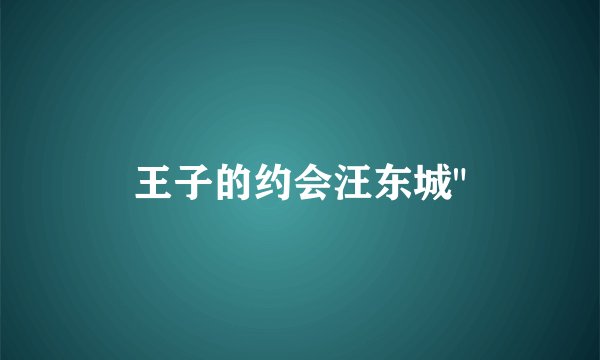 王子的约会汪东城