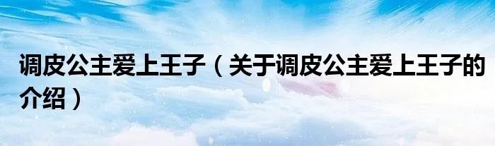 调皮公主爱上王子（关于调皮公主爱上王子的介绍）