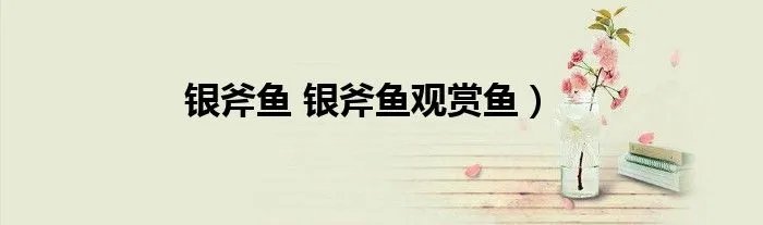 银斧鱼 银斧鱼观赏鱼）