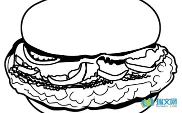 汉堡卡通图片简笔画