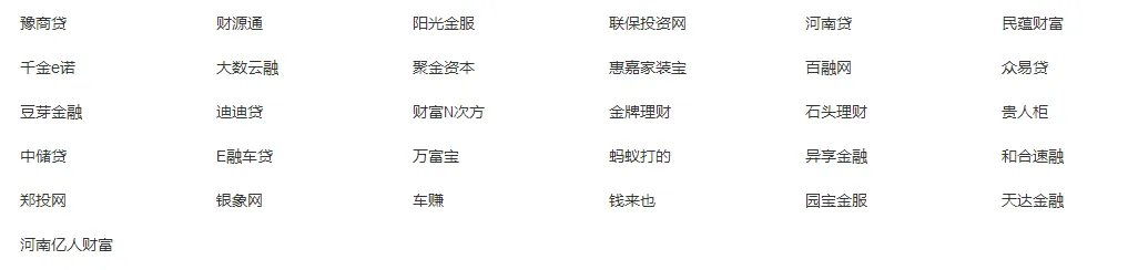 郑州p2p公司有哪些