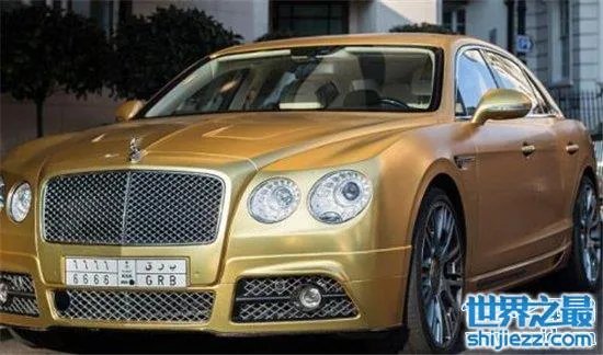 劳斯莱斯黄金跑车世界独一无二，迪拜阿拉伯富商制造 