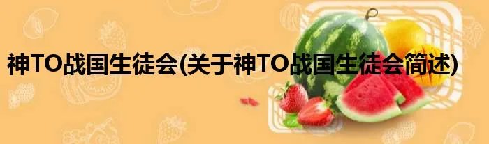 神TO战国生徒会(关于神TO战国生徒会简述)