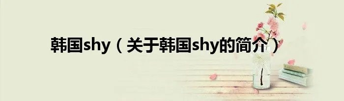 韩国shy（关于韩国shy的简介）