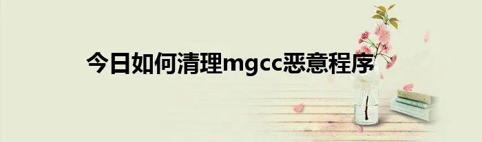 今日如何清理mgcc恶意程序