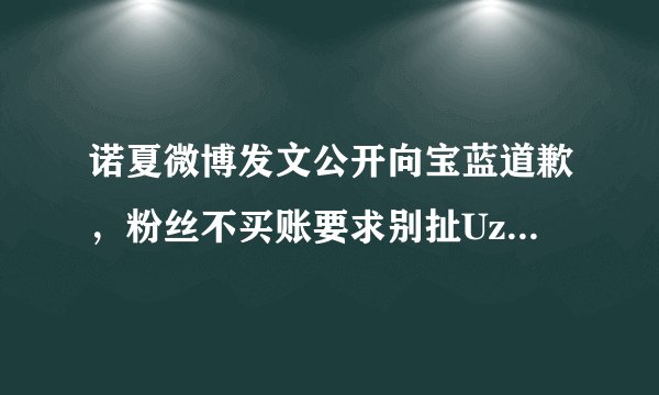 诺夏微博发文公开向宝蓝道歉,粉丝不买账要求别扯Uzi,这到底怎么回事?