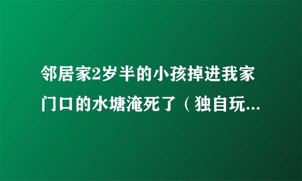 邻居家2岁半的小孩掉进我家门口的水塘淹死了（独自玩啥时），我家有责任？我家是农村，当地所有的水塘和水