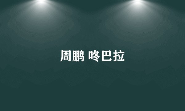 周鹏 咚巴拉