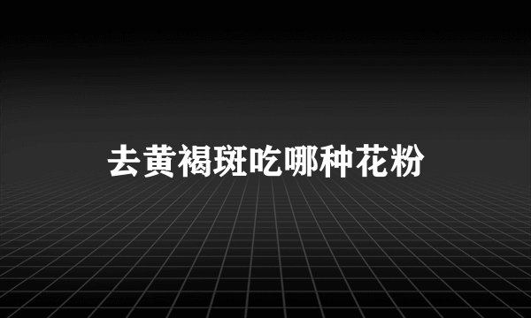去黄褐斑吃哪种花粉