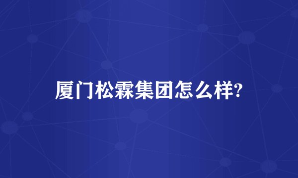 厦门松霖集团怎么样?
