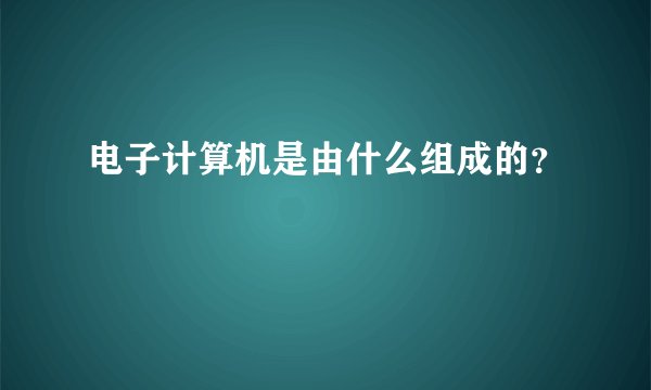 电子计算机是由什么组成的？