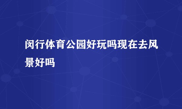 闵行体育公园好玩吗现在去风景好吗