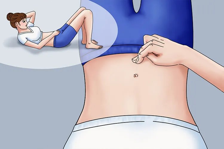 腹直肌分离是什么样子图片