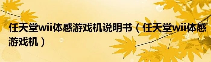 任天堂wii体感游戏机说明书（任天堂wii体感游戏机）
