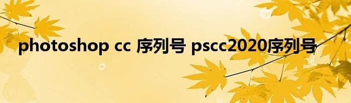 photoshop cc 序列号 pscc2020序列号