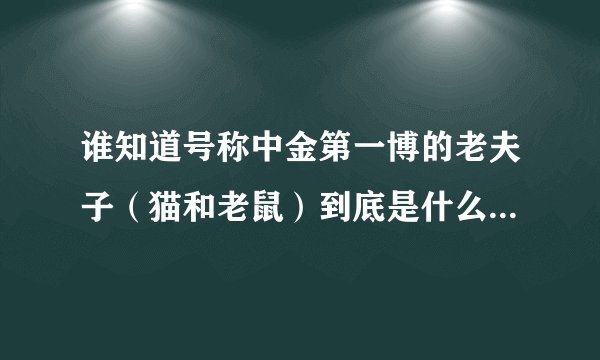 谁知道号称中金第一博的老夫子（猫和老鼠）到底是什么人？股票操作水平到底咋样？
