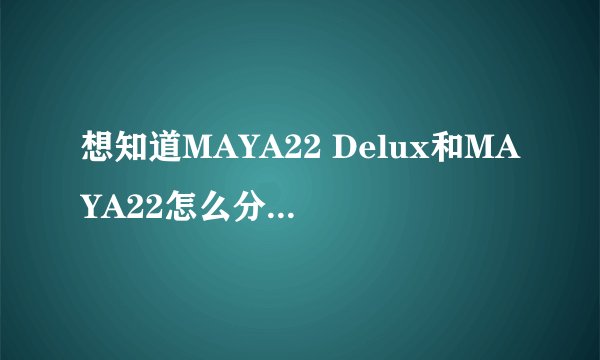 想知道MAYA22 Delux和MAYA22怎么分辨，比如外观上的区别什么的？