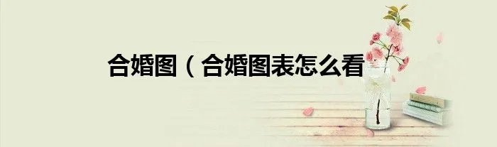 合婚图（合婚图表怎么看