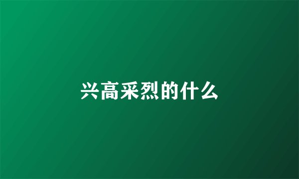 兴高采烈的什么