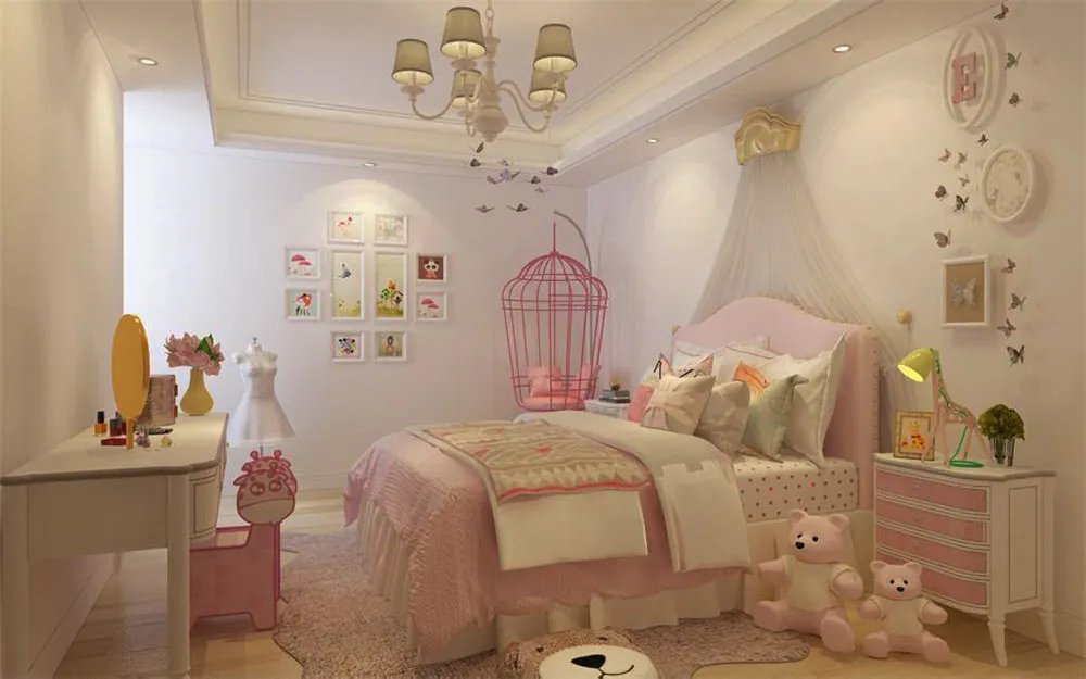 想给孩子一个良好的读书环境,就看这套儿童卧室装修效果图吧!