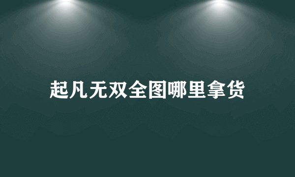 起凡无双全图哪里拿货