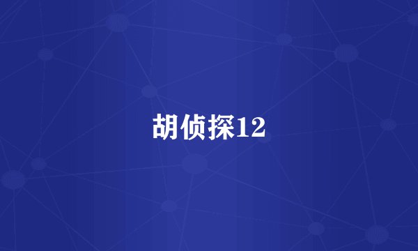 胡侦探12