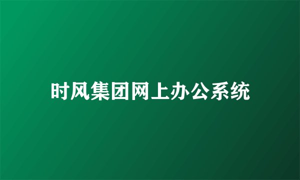 时风集团网上办公系统