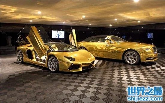 劳斯莱斯黄金跑车世界独一无二，迪拜阿拉伯富商制造 