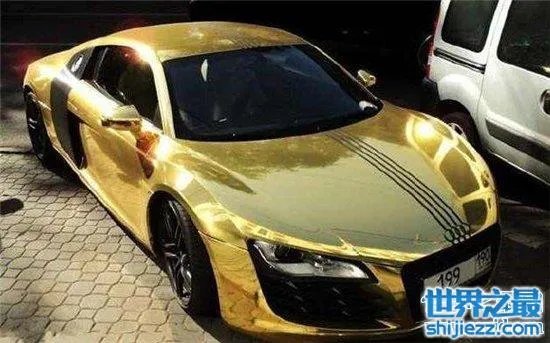 劳斯莱斯黄金跑车世界独一无二，迪拜阿拉伯富商制造 