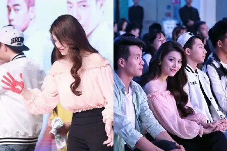 葛天亮相庆功会小露香肩湿发秀低胸妩媚撩人