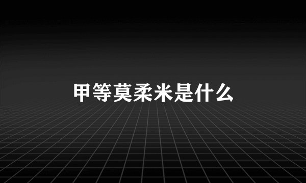 甲等莫柔米是什么