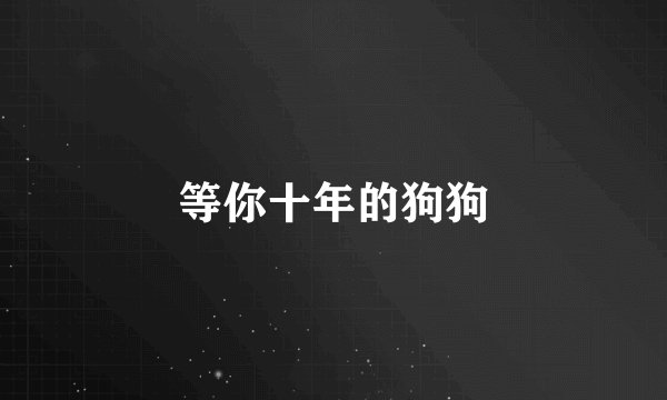 等你十年的狗狗