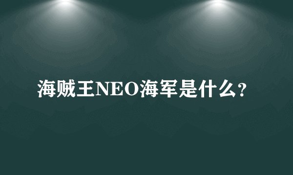 海贼王NEO海军是什么？