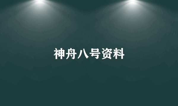 神舟八号资料