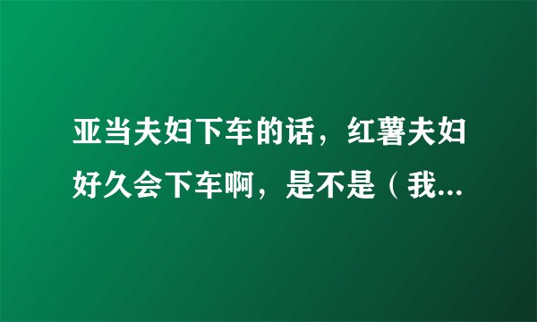 亚当夫妇下车的话，红薯夫妇好久会下车啊，是不是（我结夫妇）只要满一年就会下车啊，红薯还有多久到一年
