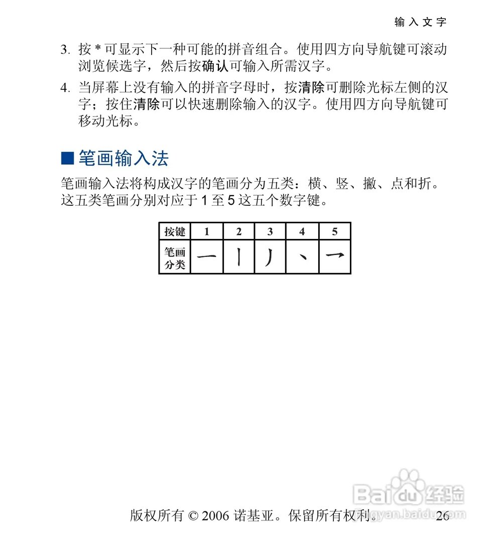 诺基亚6030手机使用说明书: