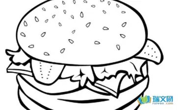 汉堡卡通图片简笔画