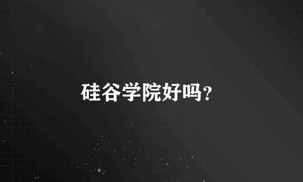 硅谷学院好吗？