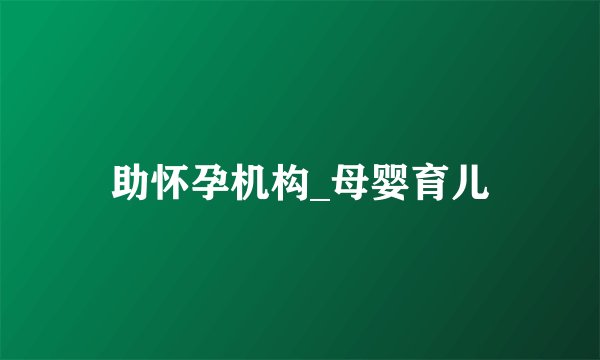 助怀孕机构_母婴育儿