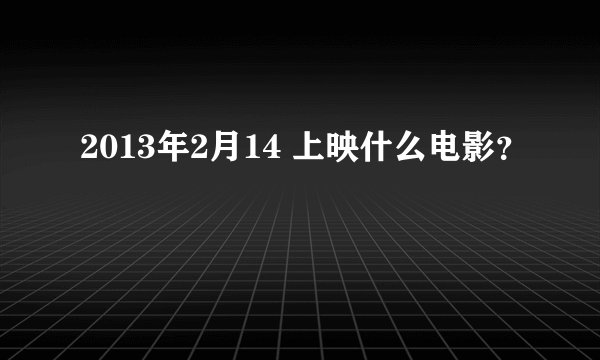 2013年2月14 上映什么电影？
