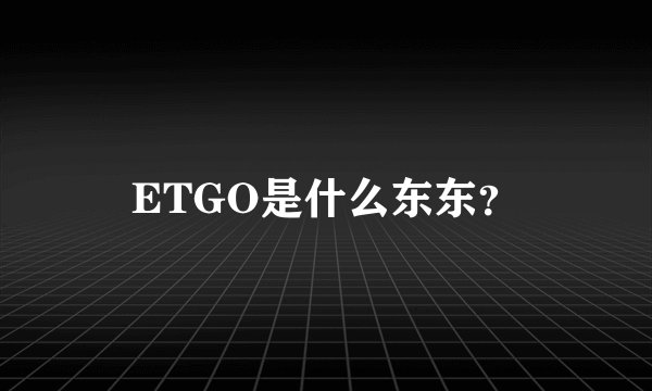 ETGO是什么东东？