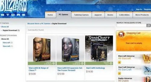 暴雪网上商店开张!经典游戏随便下