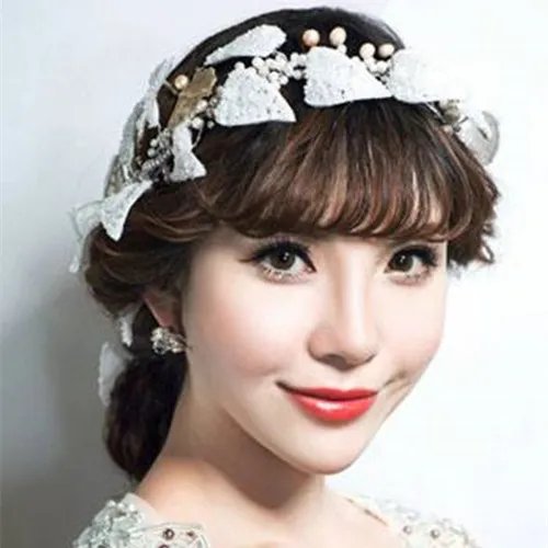 齐刘海的新娘造型图片欣赏 2017那些齐刘海新娘怎么塑造