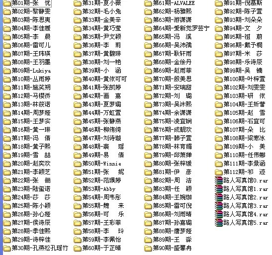 求路人写真馆里所有美女的名字