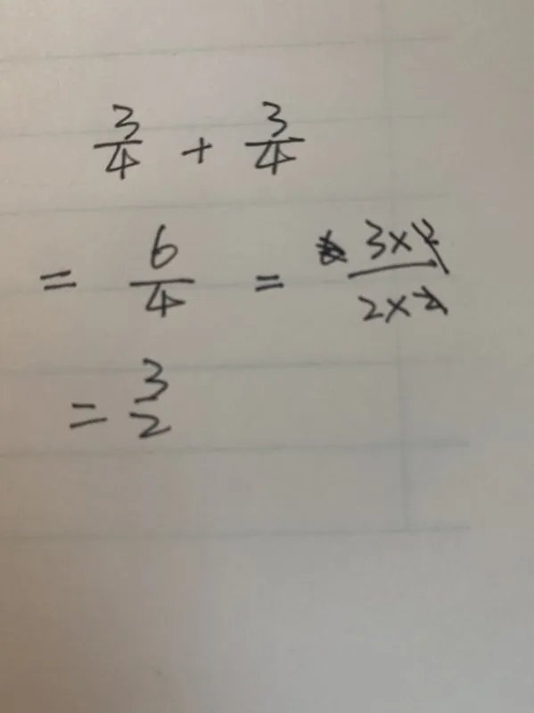 3/4+3/4等于多少？