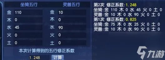 倩女幽魂怎么计算最佳坐骑五行