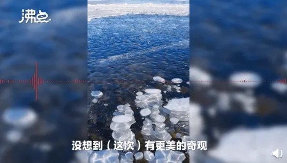 新疆赛里木湖惊现蓝冰拼图!大自然鬼斧神工美到窒息!