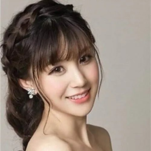 齐刘海的新娘造型图片欣赏 2017那些齐刘海新娘怎么塑造