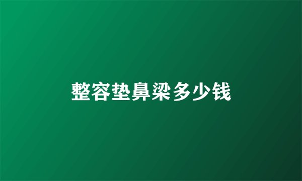 整容垫鼻梁多少钱
